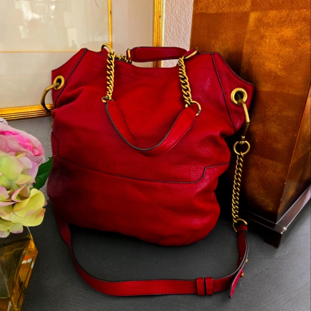 RED LEATHER BAG